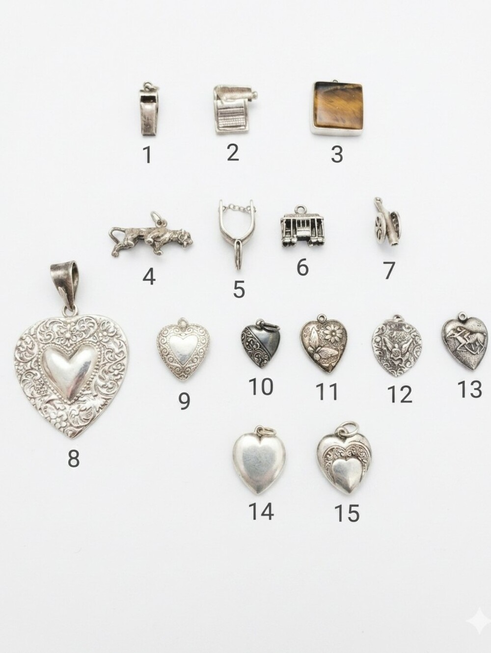 Ornate Silver Heart Pendant Necklace - Decorative Heart Locket